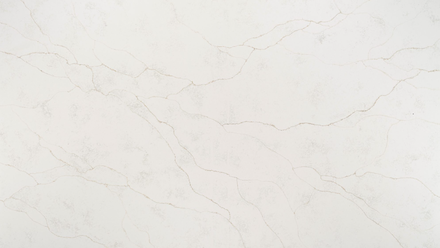 White marble-like surface with faint gray veining and subtle cracks