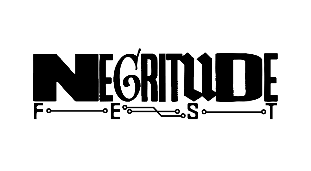 A black and white logo for negritude on a white background.