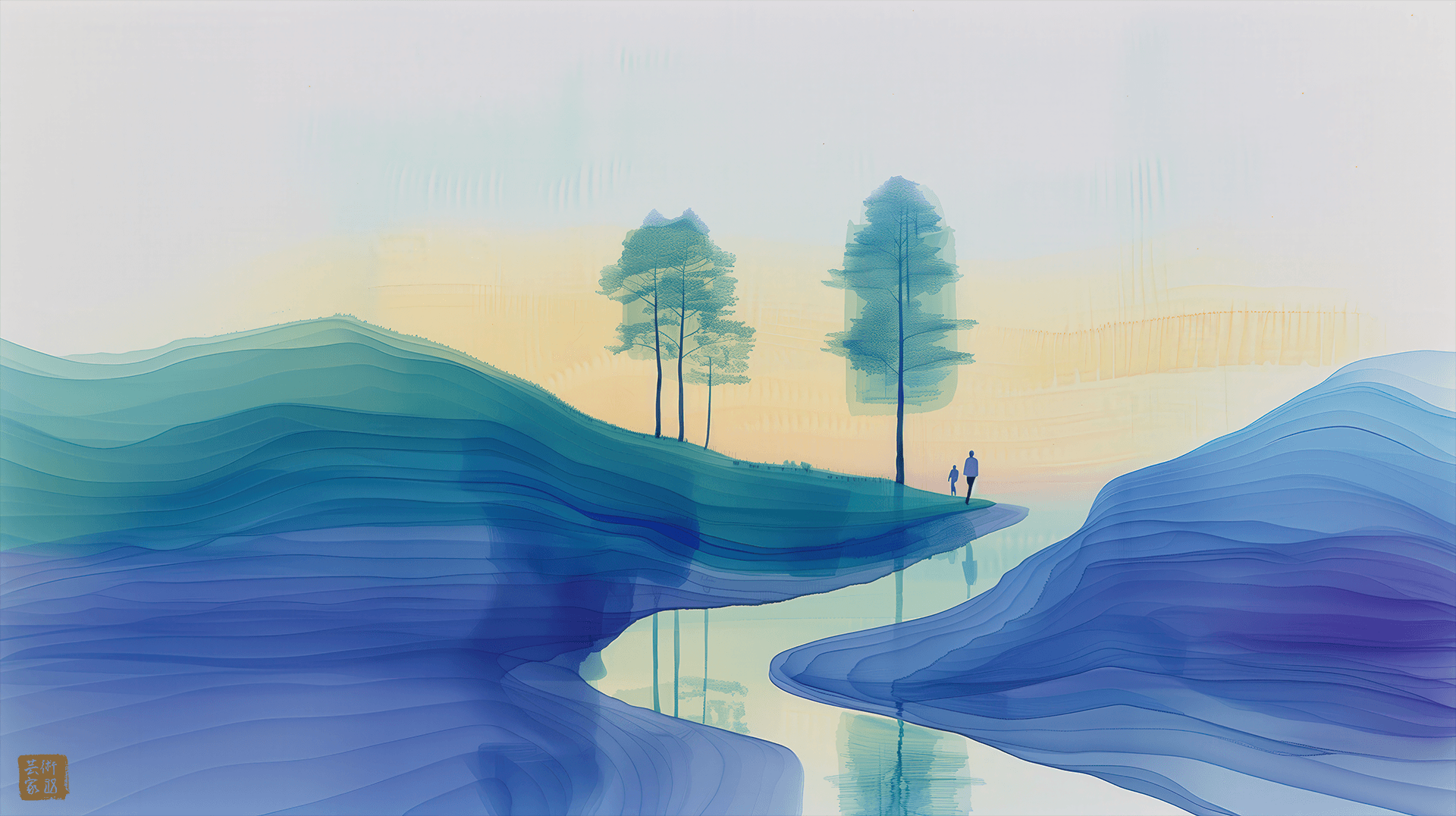 Hushed Union, Twin Mirrors by Sanhachiko
