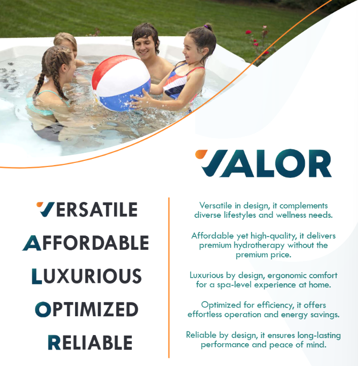 Family in Valor hot tub