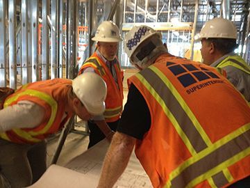 Team of construction members