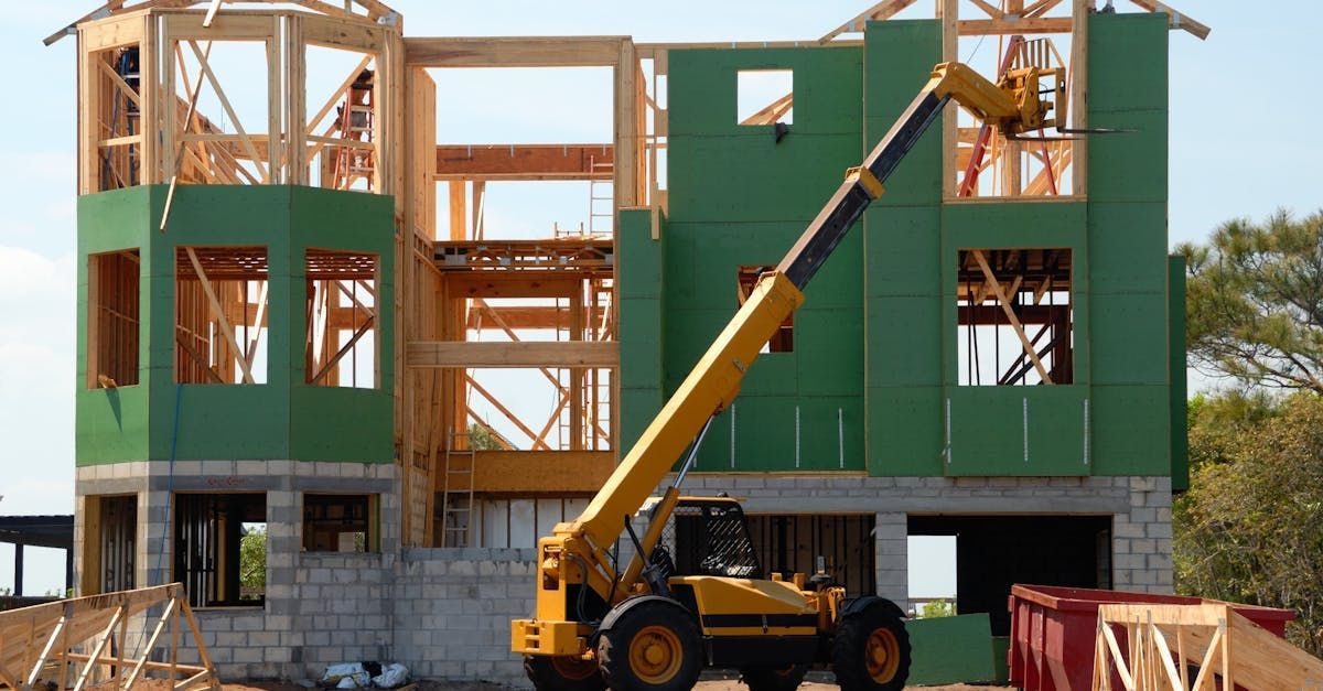building at a construction site