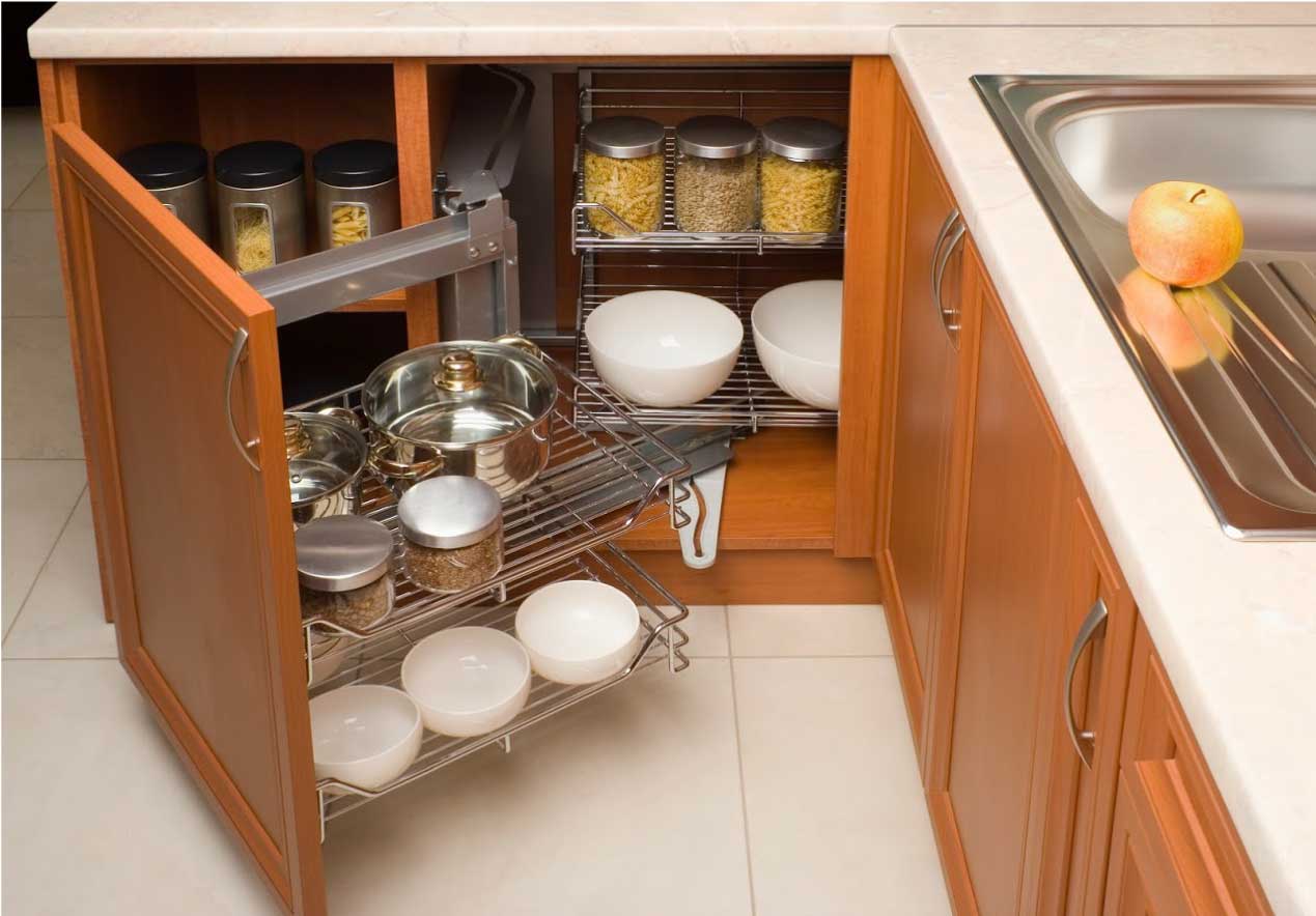 Kitchen Shelf with Condiments Inside — Bloomington & Champaign, IL — Luther Falls Custom Kitchens Kitchen Shelf with Condiments Inside — Bloomington & Champaign, IL — Luther Falls Custom Kitchens