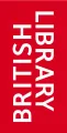 British Library logo on a red background, text rotated vertically in white