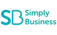 Simply Business logo with teal “SB” and the words “Simply Business” in teal