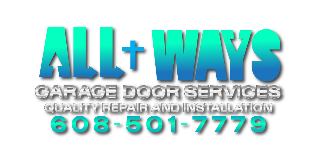 A logo for all + ways garage door services