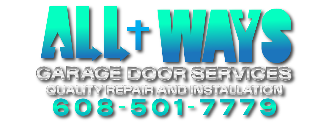 A logo for all + ways garage door services