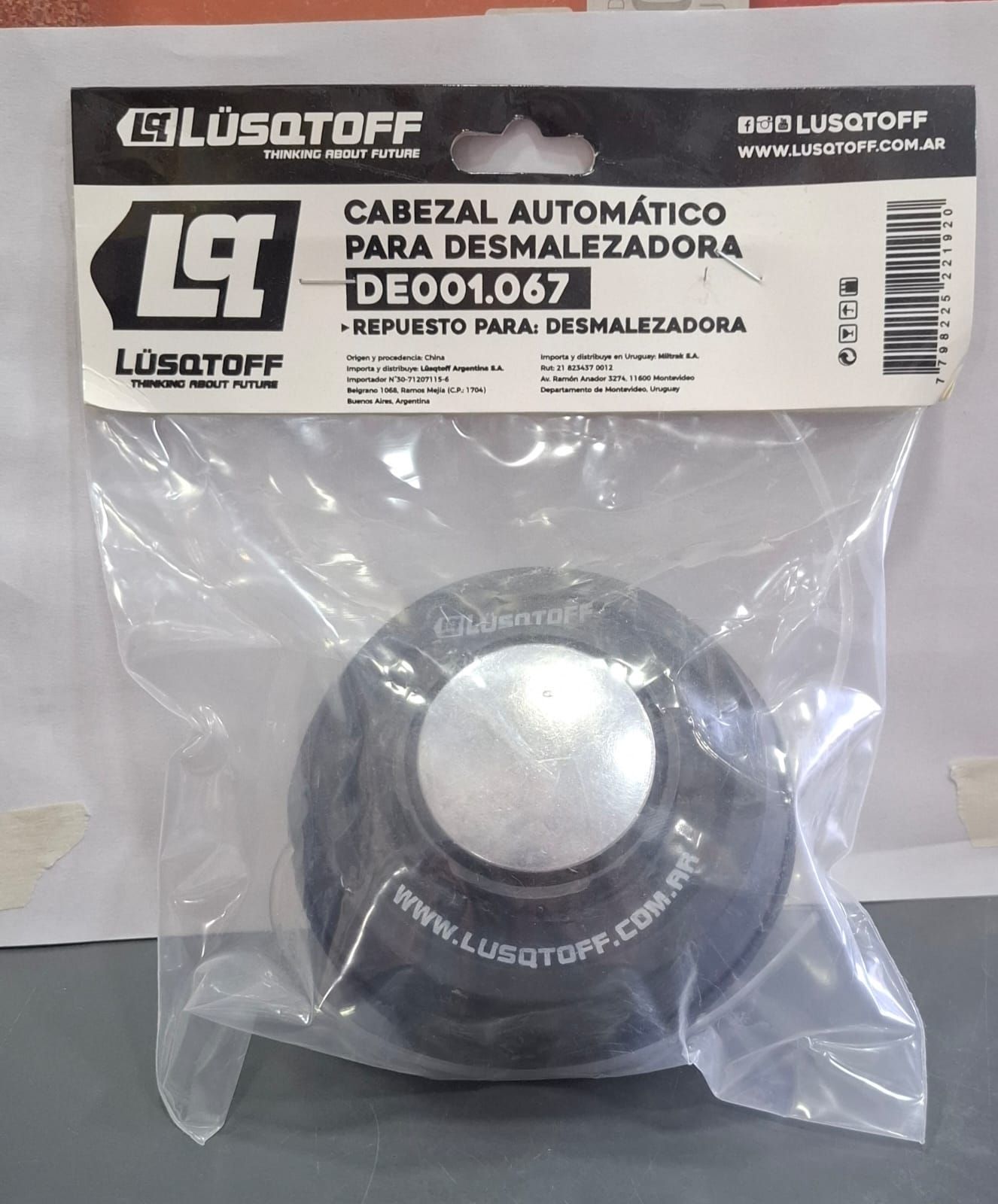 Conjunto de tapa metálica negra empaquetada con etiqueta, para desmagnetizadora, marca Lusotoff