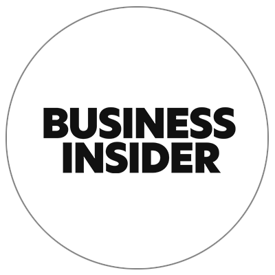 The Business Insider logo, featuring bold black text inside a white circle.