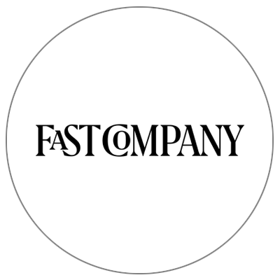 The black logo for Fast Company, featuring the words