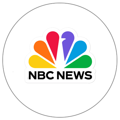 The NBC News logo: a colorful stylized peacock graphic above the text