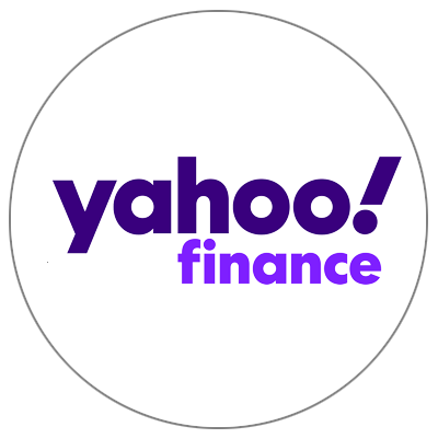 The Yahoo Finance logo: the purple text