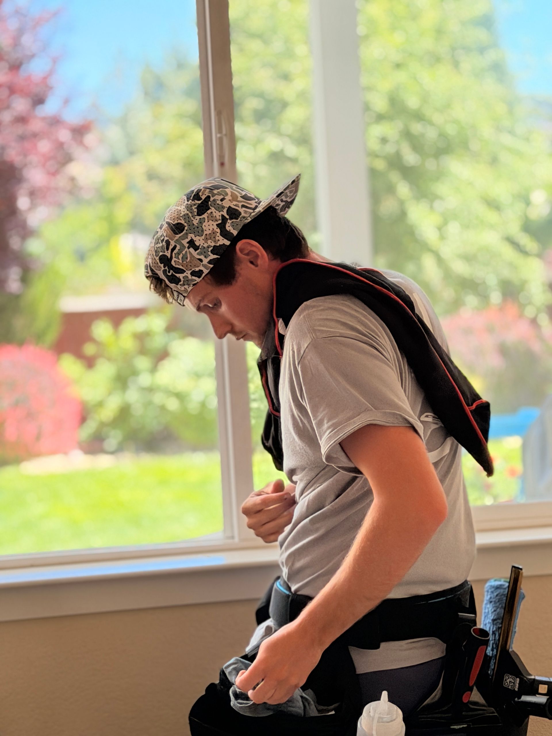 Large pane, window wall, window cleaning