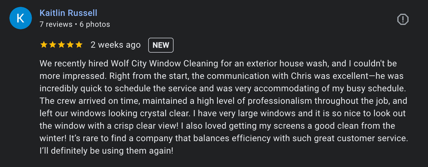Professional window cleaning service by Wolf City Window Cleaning in Reno, Sparks, Carson City, and Incline Village Nevada