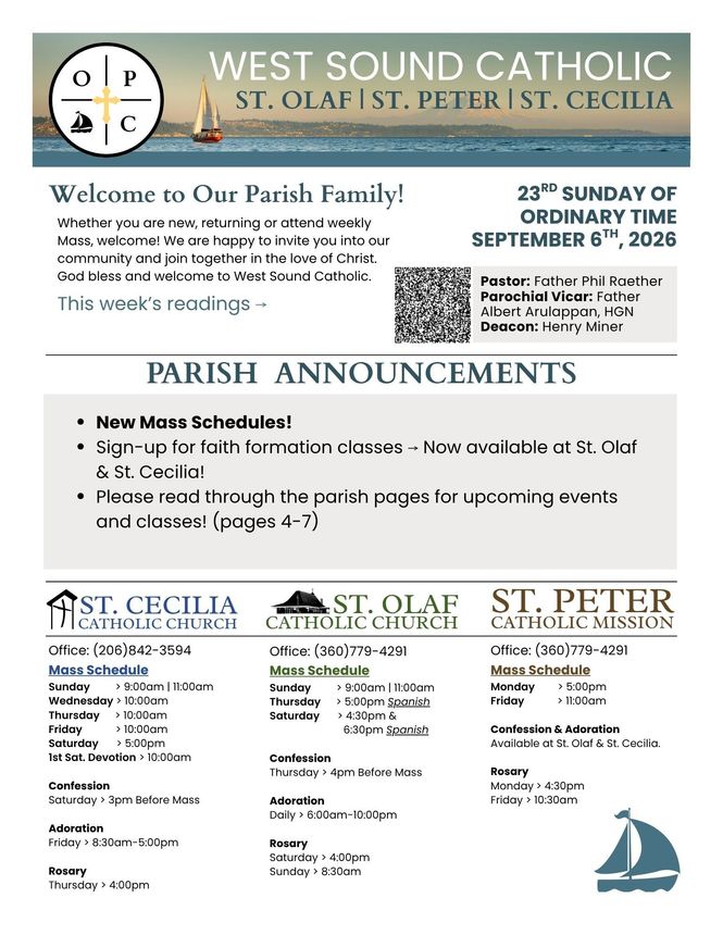 Bulletin St. Cecilia St. Olaf St. Peter Bainbridge Island