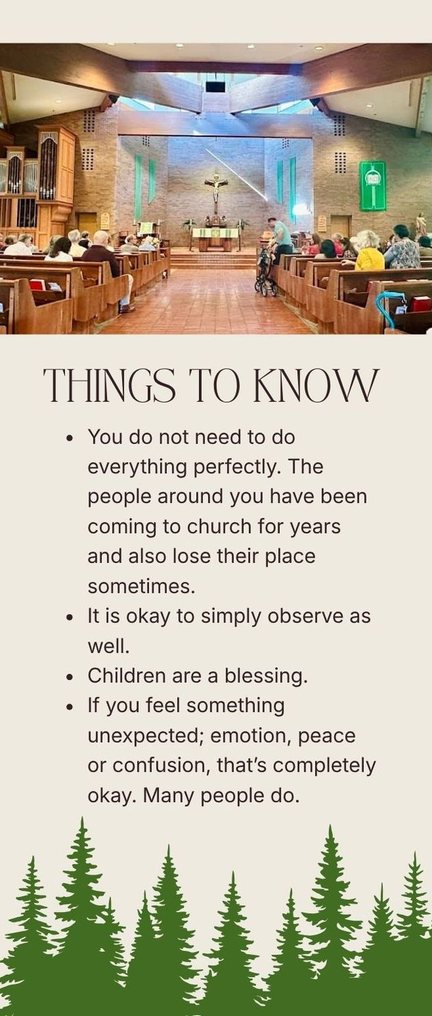 New to Catholic church information St. Cecilia Bainbridge Island