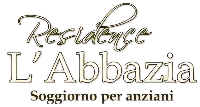 Logo for “Residenza L'Abbazia – Soggiorno per anziani” in gold and black text