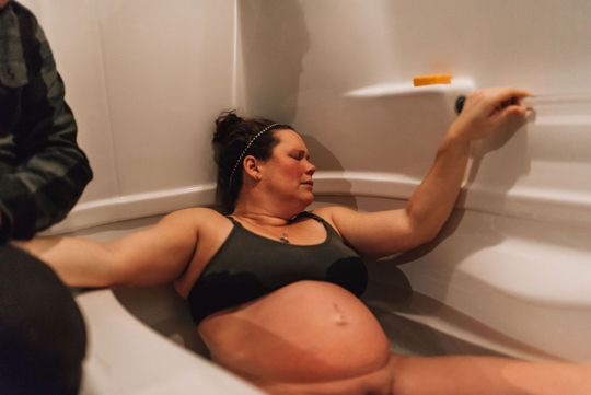 Water birth during labor