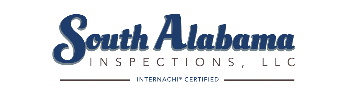 Logo for South Alabama Inspections, LLC. Dark blue text on white. The company provides inspection services.