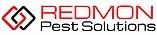 Logo for Redmon Pest Solutions: black and red overlapping diamonds with text 