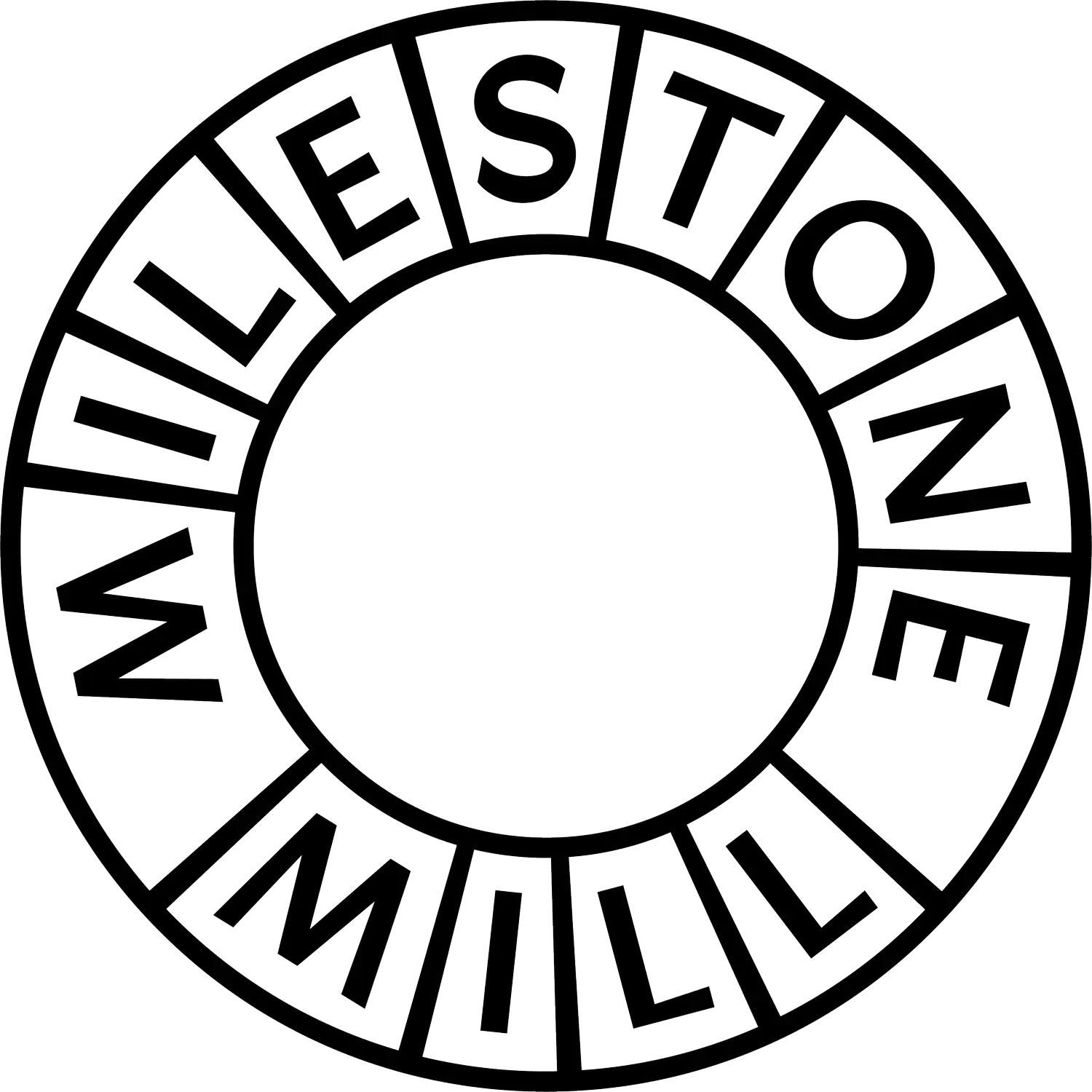 Circular logo: 