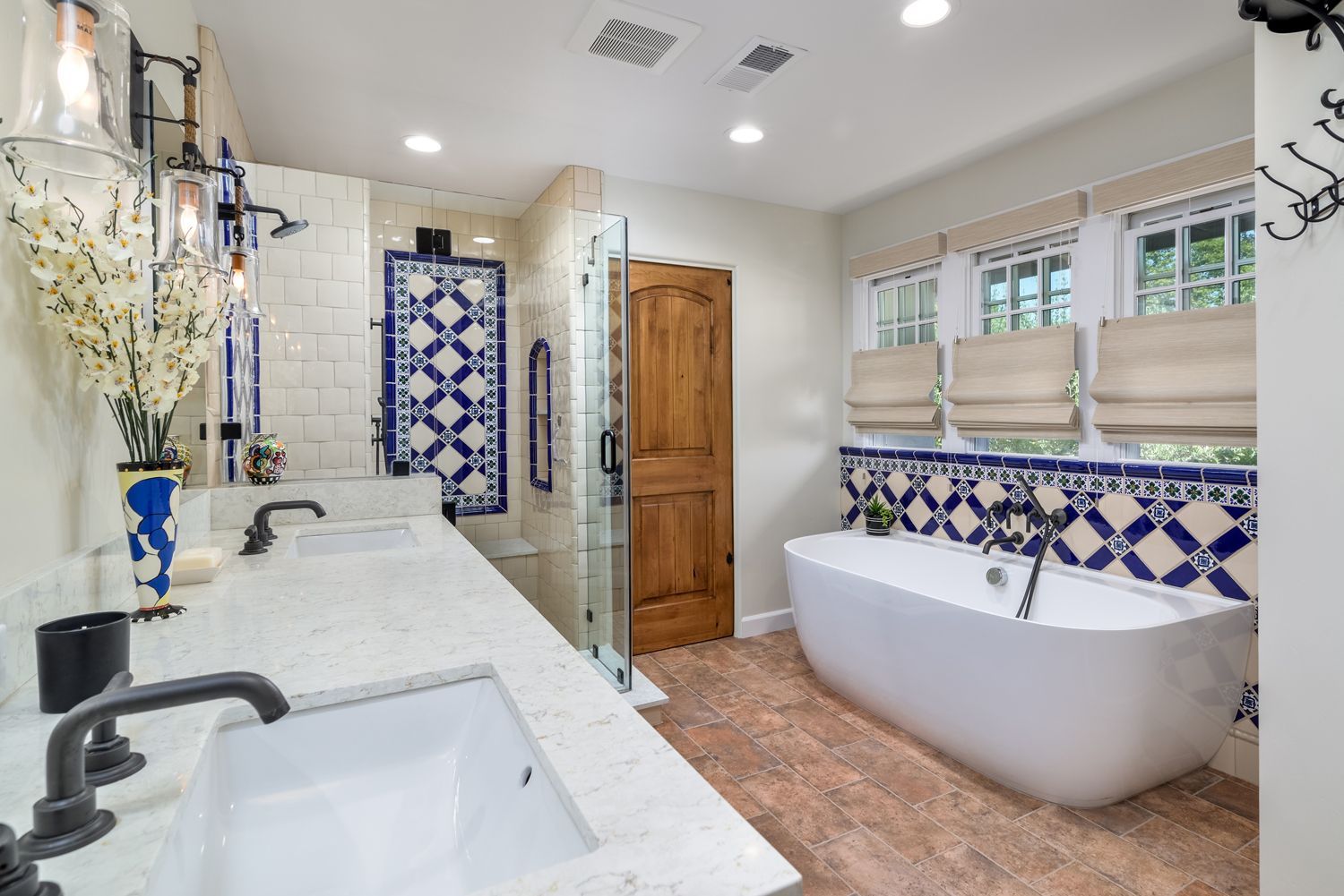 Spanish Style in Handsome Master Bath Westlake