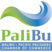PaliBu Malibu-Pacific Palisades Chamber of Commerce logo in green, blue, and white