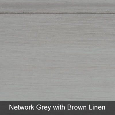 Network grey fabric with subtle brown linen texture and horizontal weave lines