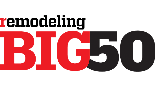 Remodeling BIG50 logo in black and red text on a white background