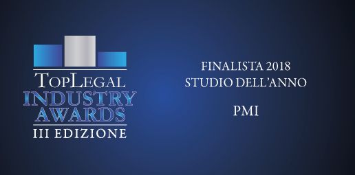 Logo finalista dei TopLegal Industry Awards 2018 per 