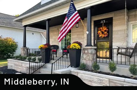 Brown Street Bungalow | Middlebury, Indiana Amish Country | Front Porch