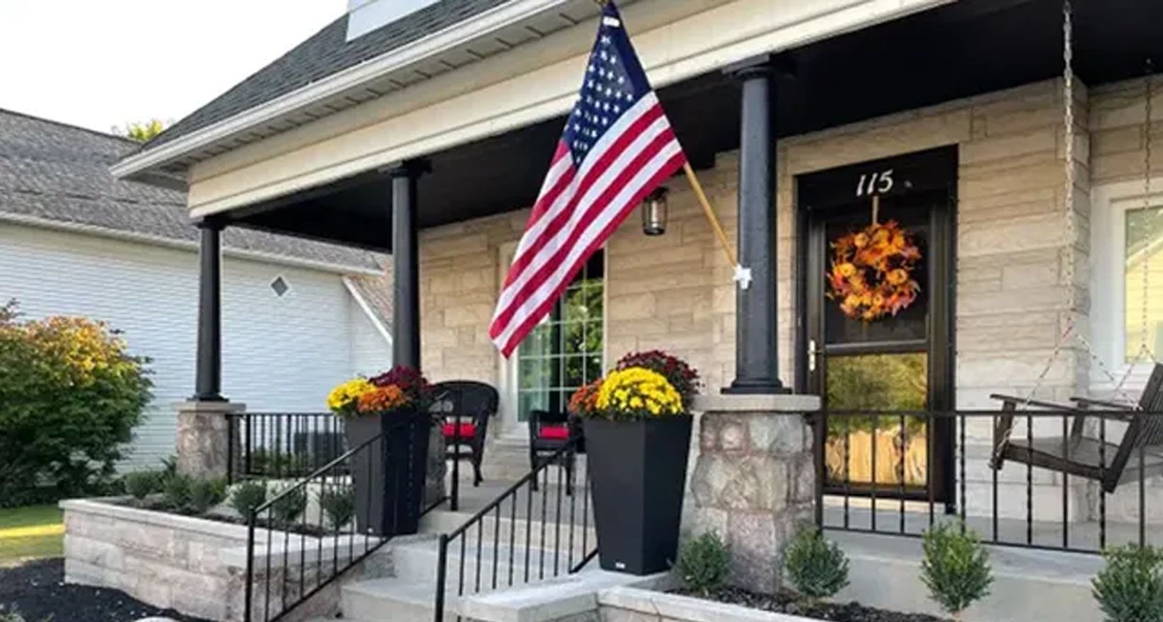 Brown Street Bungalow | Middlebury, Indiana Amish Country | Front Porch