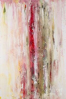 A close up of a colorful painting on a white background.