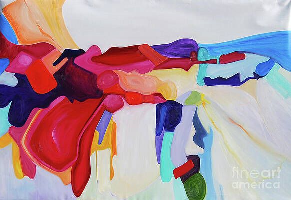 A colorful painting with the word america on the bottom