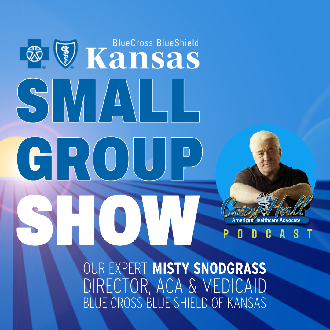 Blue Kansas Small Group Show podcast graphic with blue background and speaker photo in corner