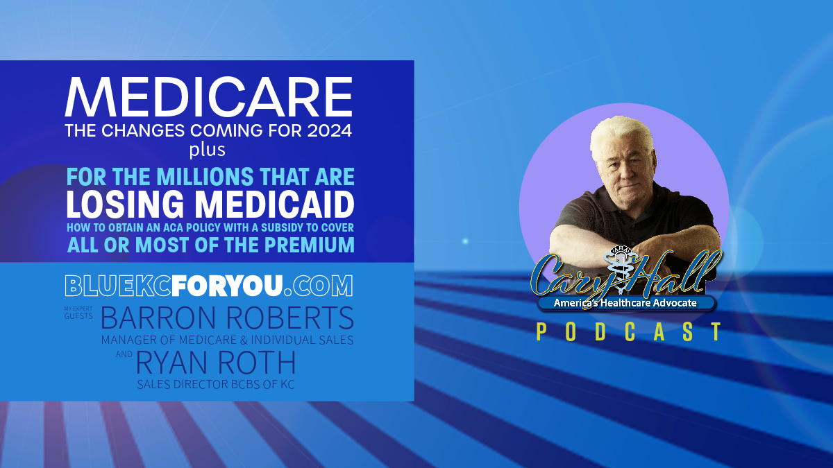 Medicare ad with bold blue background, Patrick Bet-David and podcast branding, promoting the millionth Medicare sale