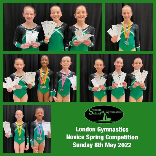 Gymnasts smiling after their competition