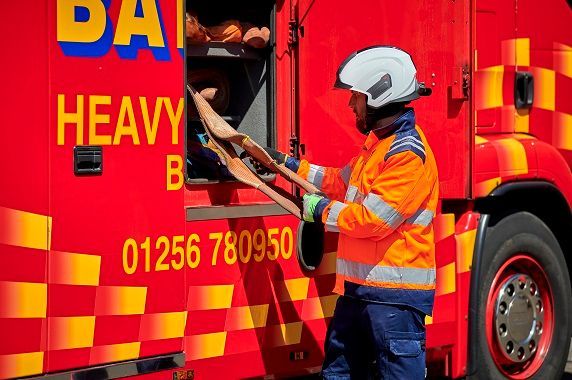 Heavy Winching Operative with Truck