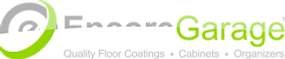 Logo for Encore Garage featuring green and gray design. Text says: Encore Garage.