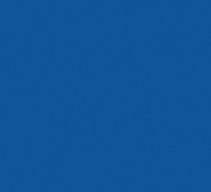 Solid blue background.