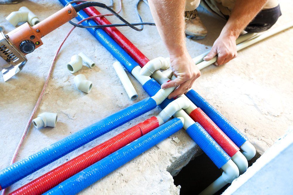 Plumber Welded Plastic Pipes — Dempsey Plumbing in Wyong