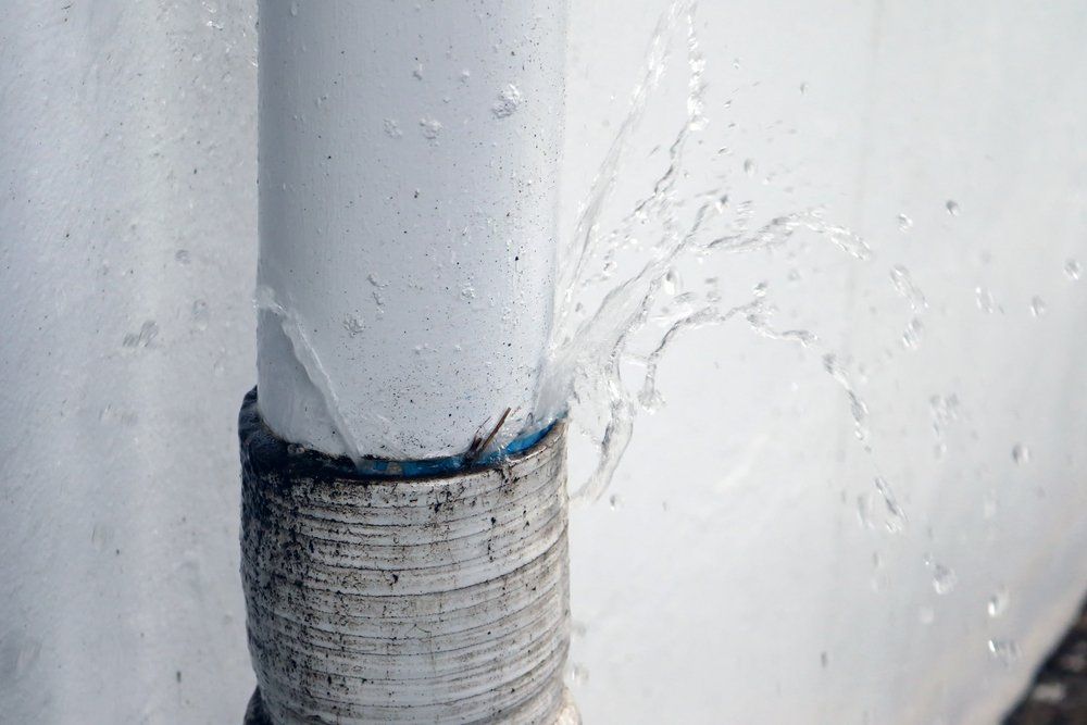 Water Splash From Drain Pipe Damage — Dempsey Plumbing in Wyong