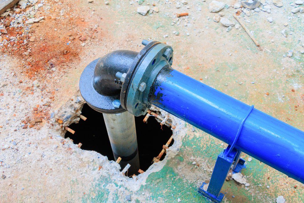 Plumbing Tube New Repair On The Hole Cement Floor — Dempsey Plumbing In Cooranbong