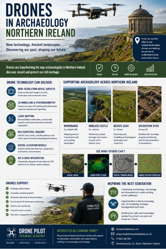 Drones in Archaeology in Northern Ireland Infographic