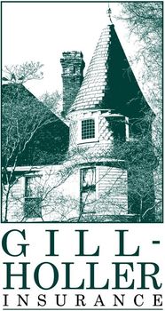 Gill-Holler Insurance logo with a teal house and roofline illustration above the company name