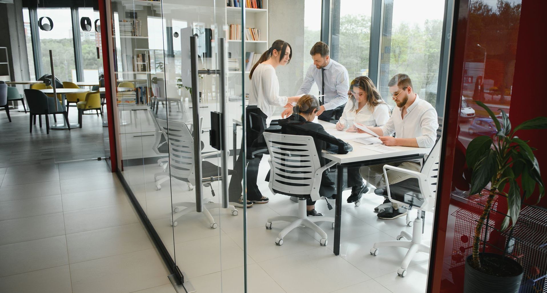 Glass partition Glass partition