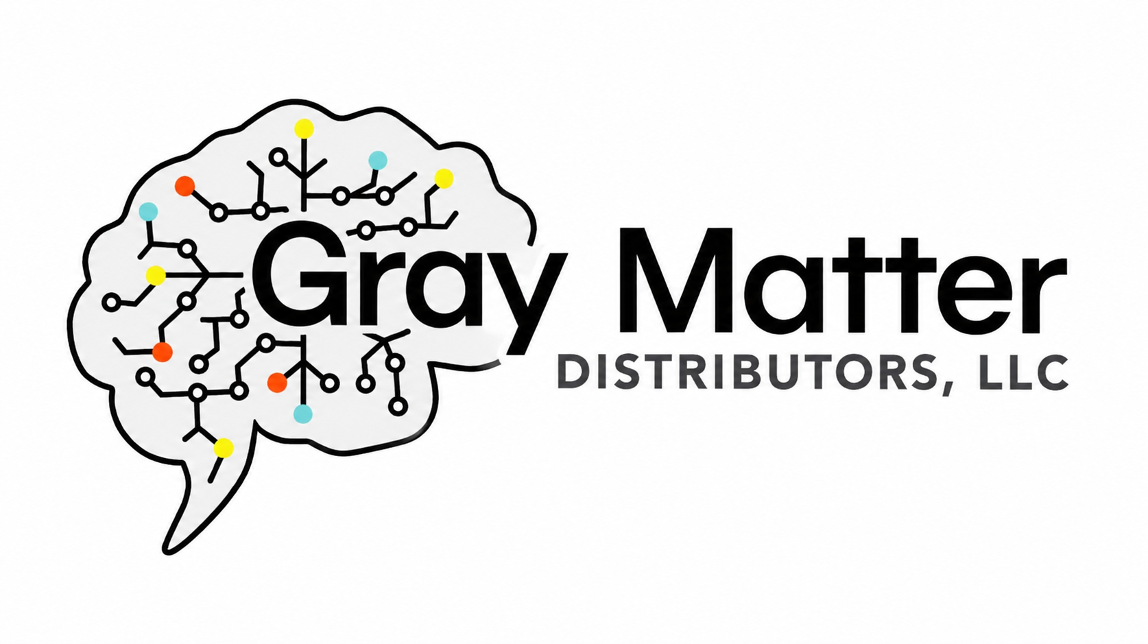 Gray Matter Distributors, LLC logo with a stylized brain outline and circuit nodes