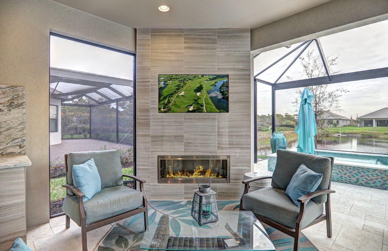 natural gas outdoor fireplace, Bonita Springs, FL
