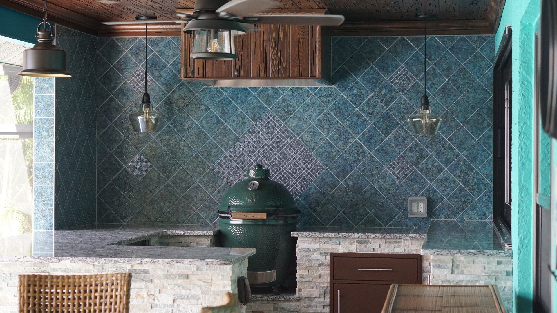 big green egg outdoor kitchen