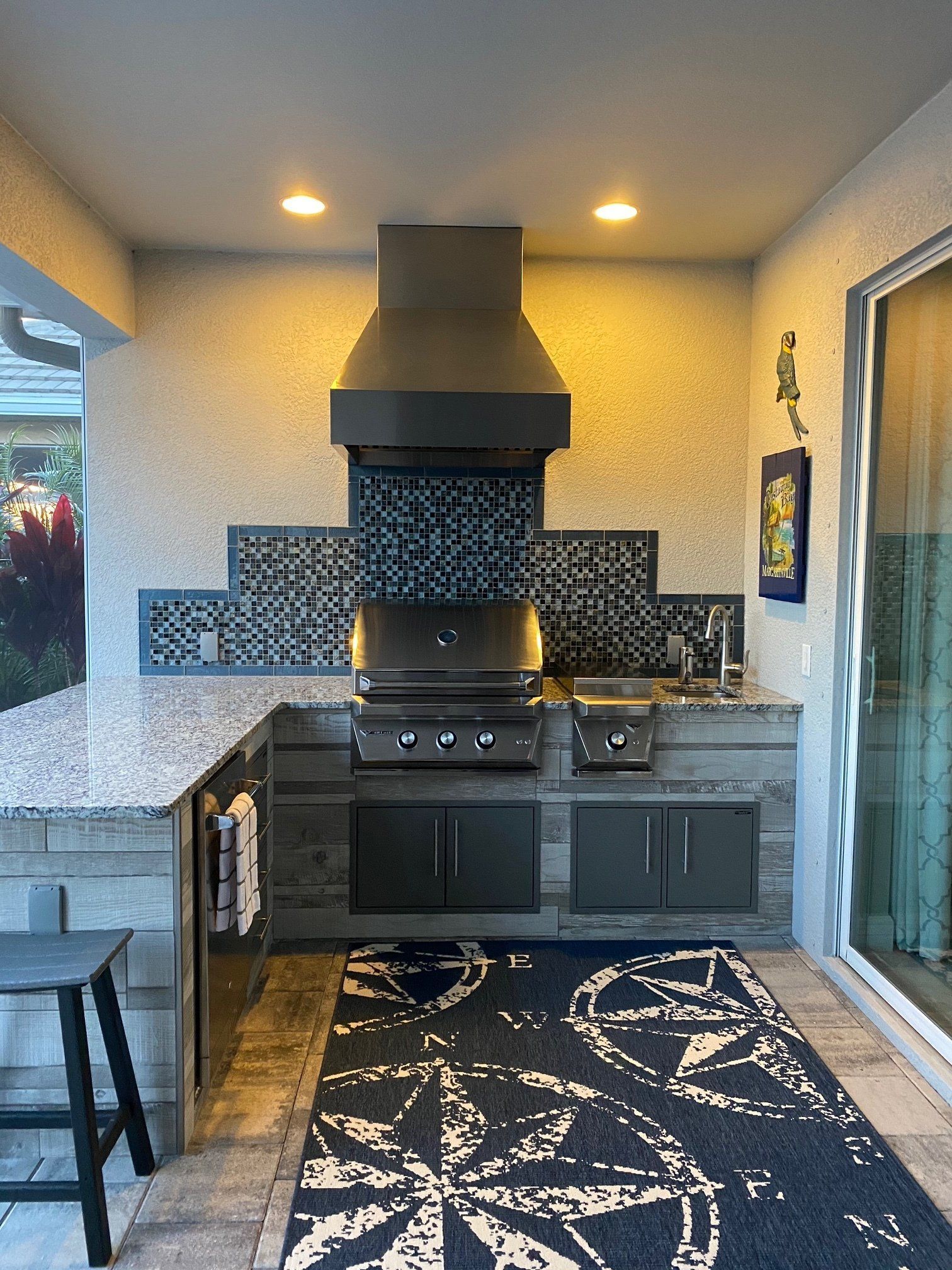 porcelain tile outdoor kitchen